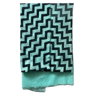 STEVE MADDEN Scarf Large 41x78" Mint Green Chevron Beach Wrap Coverup Shawl
